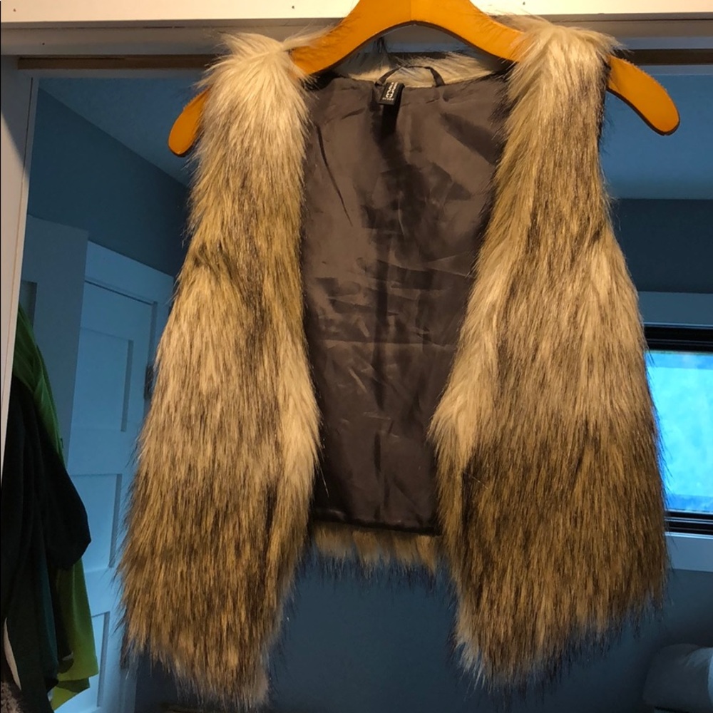 Faux fur vest